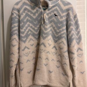PINK Victoria's Secret Chevron Fleece Pullover